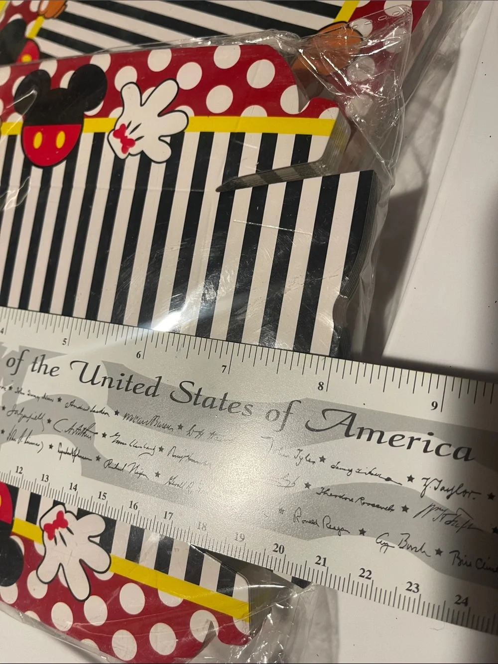 Mickey Mouse Themed Striped Party Treat popcorn fry trays Red, Black, White 72